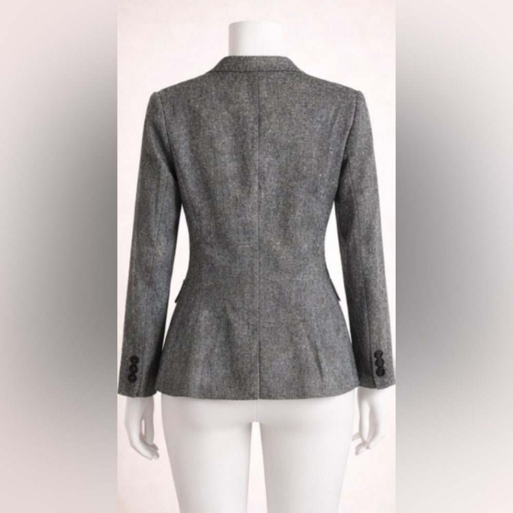 Antonio Melani Single Breasted Melissa Style Gray Linen Blazer Jacket Size 8 - Picture 4 of 7